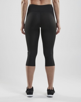 Craft Rush Capri Laufpant 3/4 Damen - Schwarz
